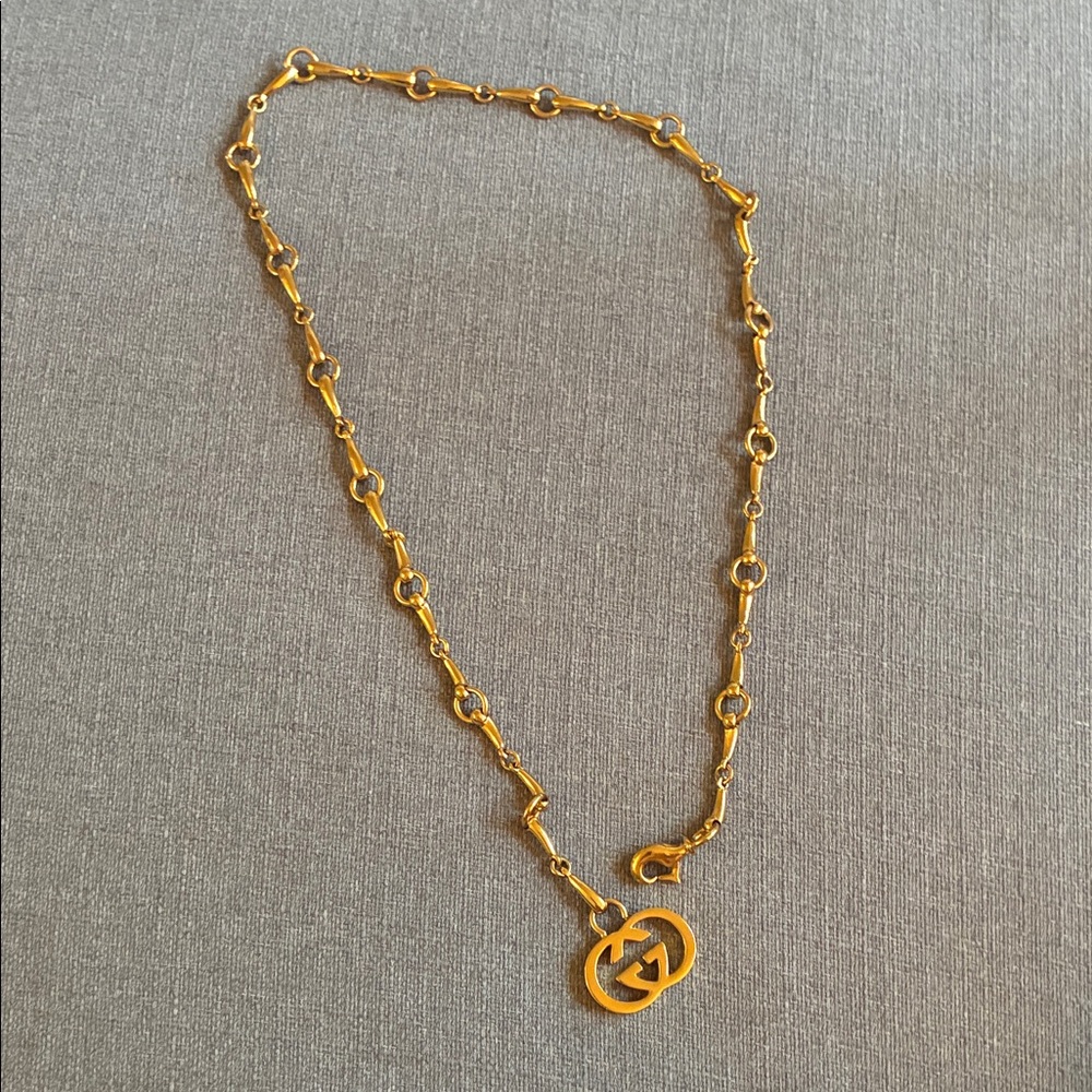 Authentic Vintage Gucci Rare Gold Plated Anchor Chain GG Chain Belt